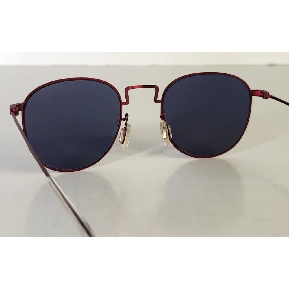 Kenzo Sunglasses KZ 5118 Metallic Red Made In France Lightweight Metal Frames
